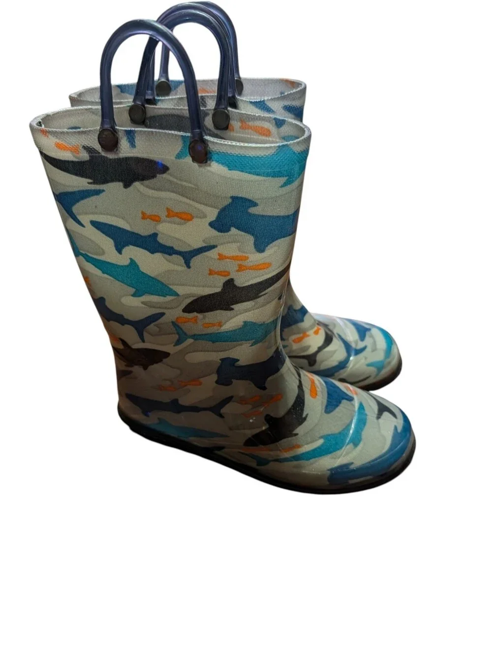 Member's Mark Light Up Shark Pull On Kid Rain Boots